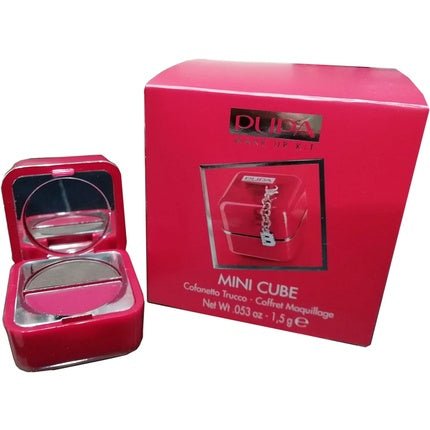 Mini Cube Makeup Case with Initial B Detachable Pendant - Maison des fragrances