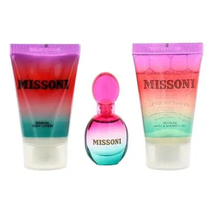 Missoni 3 Piece Mini Set Femme: 5ml Eau de parfum , 0.8oz BL, 0.8oz SG - Maison des fragrances