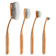 MODA Metallics Full Size Face Perfecting 4pc Oval Makeup Brush Set - Maison des fragrances