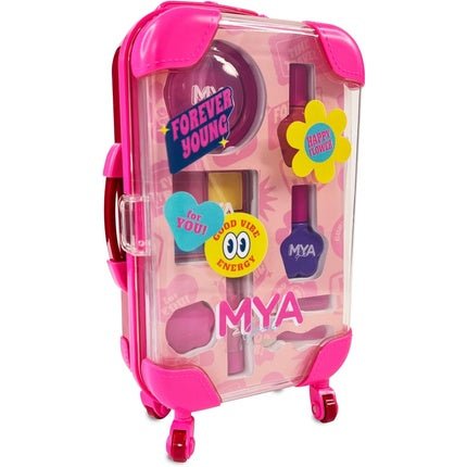 MYA Girls Makeup for Girls Children's Makeup Case with Eye Shadows Blushes Lip Glosses Brushes and Nail Polishes - Maison des fragrances