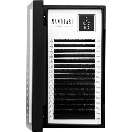 Nanolash Volume Lashes False Lashes for Professional Eyelash Extensions Volume Eyelash Extensions 0.12 D MIX 6 - 13mm - Maison des fragrances