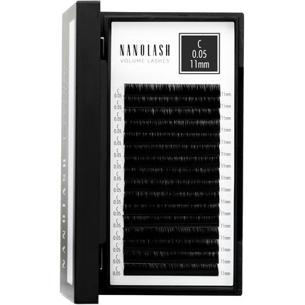 Nanolash Volume Lashes False Lashes for Professional Eyelash Extensions Volume Eyelash Extensions 11mm 0.05 C - Maison des fragrances