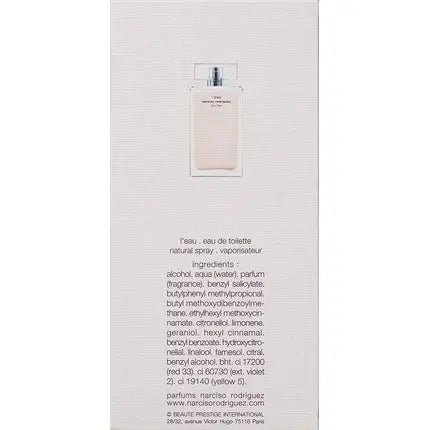 Narciso Rodriguez L'EAU - Eau De Toilette Spray 100ml - Maison des fragrances