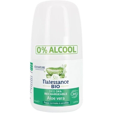 Natessance 24h Aloe Vera Organic Refillable Deodorant 50ml - Maison des fragrances