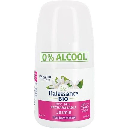 Natessance 24h Jasmine Organic Refillable Deo Déodorant (Déo) Mixte 50ml - Maison des fragrances