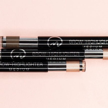 NICLAY Brow Highlighter 2 - in - 1 Eyebrow Highlighter Pencil with Brush Pearl Light - Maison des fragrances