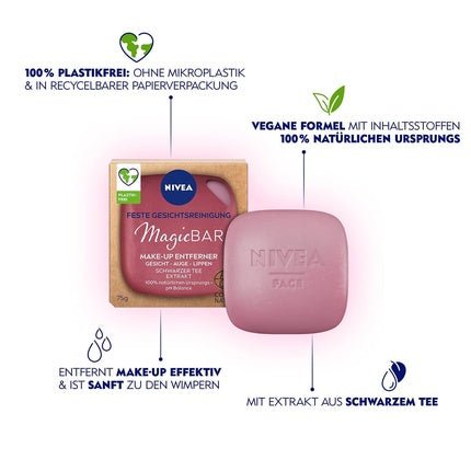 NIVEA MagicBAR Solid Face Cleansing Makeup Remover 75g - Maison des fragrances
