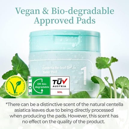 Numbuzin No.1 Centella Re - Leaf Green Toner Pad - Vegan Double - Sided Herb - Maison des fragrances