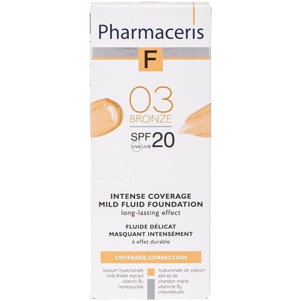 Pharmaceris F Intense Coverage Mild Fluid Foundation SPF 20 Bronze 30ml - Maison des fragrances