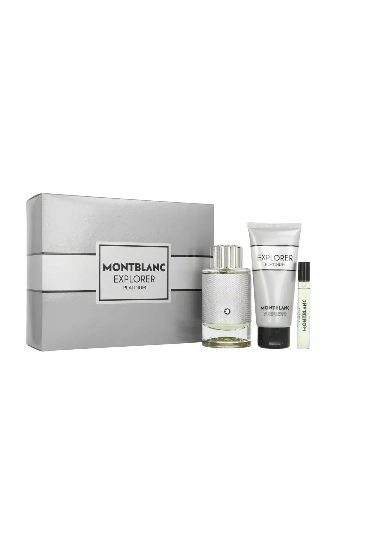 Montblanc Mont Blanc Explorer Platinum Set With Miniature And Shower Gel Coffret (Coffret) Mixte 100ml