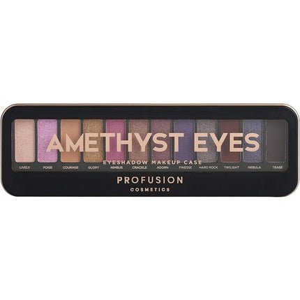 Profusion Cosmetics Eyeshadow Palette Pro Makeup Case Amethyst Eyes - Maison des fragrances