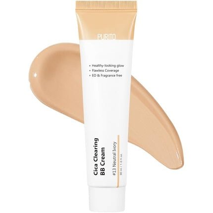 Purito Cica Clearing BB Cream 13 Neutral Ivory 1 Fl.Oz 30ml - Vegan - Maison des fragrances