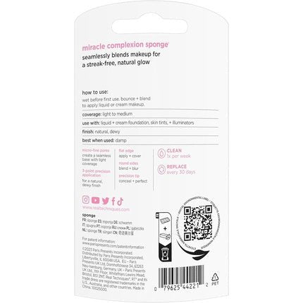 Real Techniques Sunrise To Sunset Miracle Complexion Sponge 1 Count Pink - Maison des fragrances