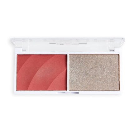 Revolution Relove Blushed Duo Blush and Highlighter - Cute - Maison des fragrances