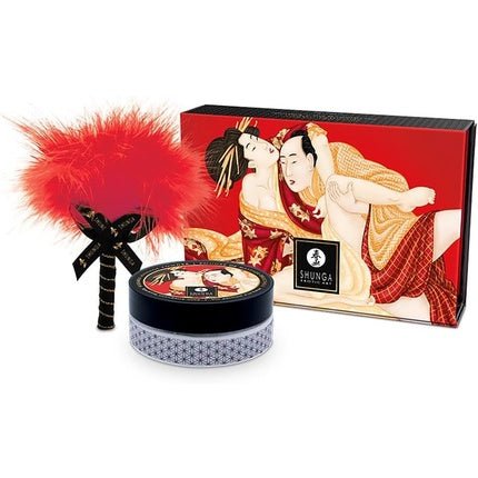 Shunga Kissable Massage Powder Sparkling Strawberry Wine Multicolor One Size - Maison des fragrances