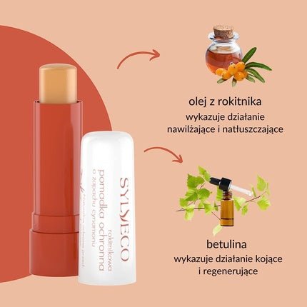 Sylveco Sea - Buckthorn Protective Lip Balm with Cinnamon Aroma 4.6g - Maison des fragrances