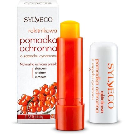 Sylveco Sea - Buckthorn Protective Lip Balm with Cinnamon Aroma 4.6g - Maison des fragrances