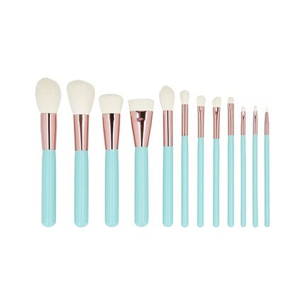 T4B MIMO 12 Piece Makeup Brush Set with Case - Turquoise - Maison des fragrances