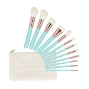 T4B MIMO 12 Piece Makeup Brush Set with Case - Turquoise - Maison des fragrances