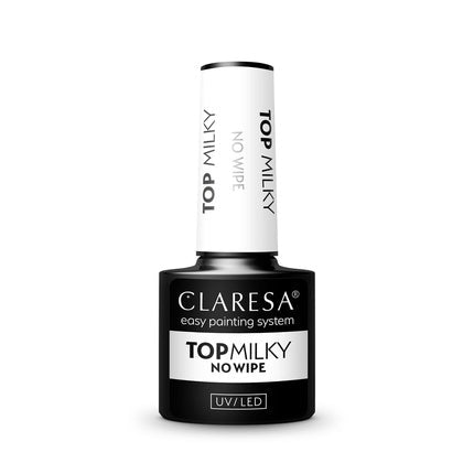 Top Milky No Wipe for UV Nail Polishes 5ml Claresa - Maison des fragrances