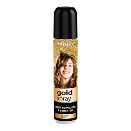 Venita Gold Hair Glitter Nail Polish 75ml - Maison des fragrances
