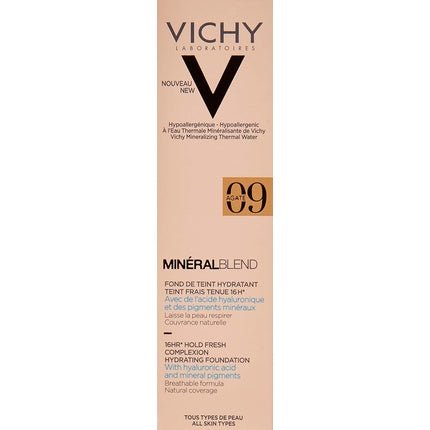 Vichy Mineralblend Hydrating Fluid Foundation 09 Agate Makeup 30ml - Maison des fragrances
